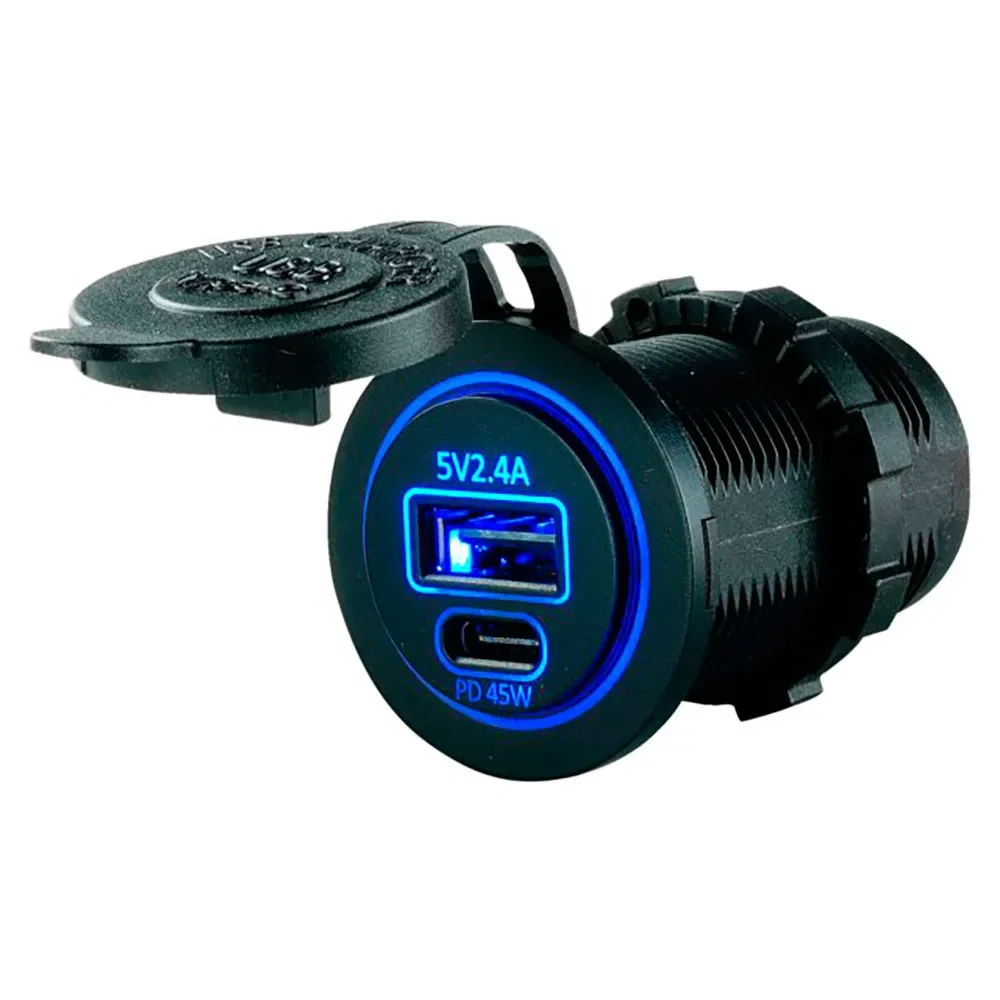 Talamex 14504085 Dubbel USB-C USB-A Väggladdare 45W