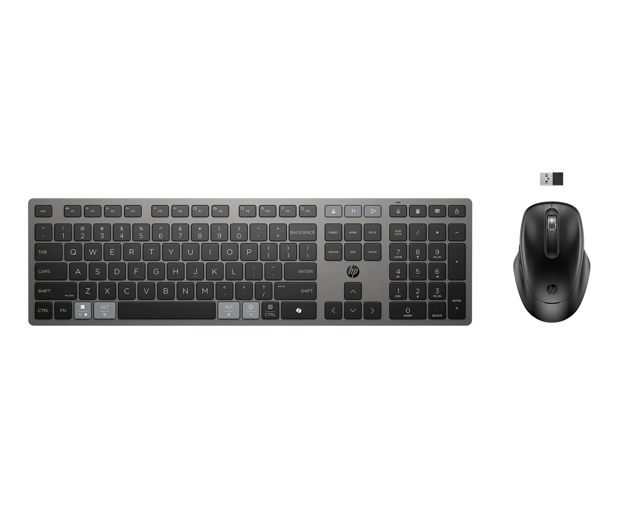 HP 725 Multi-Device Uppladdningsbar Trådlös Tangentbord- och Muskombo (Nordic)