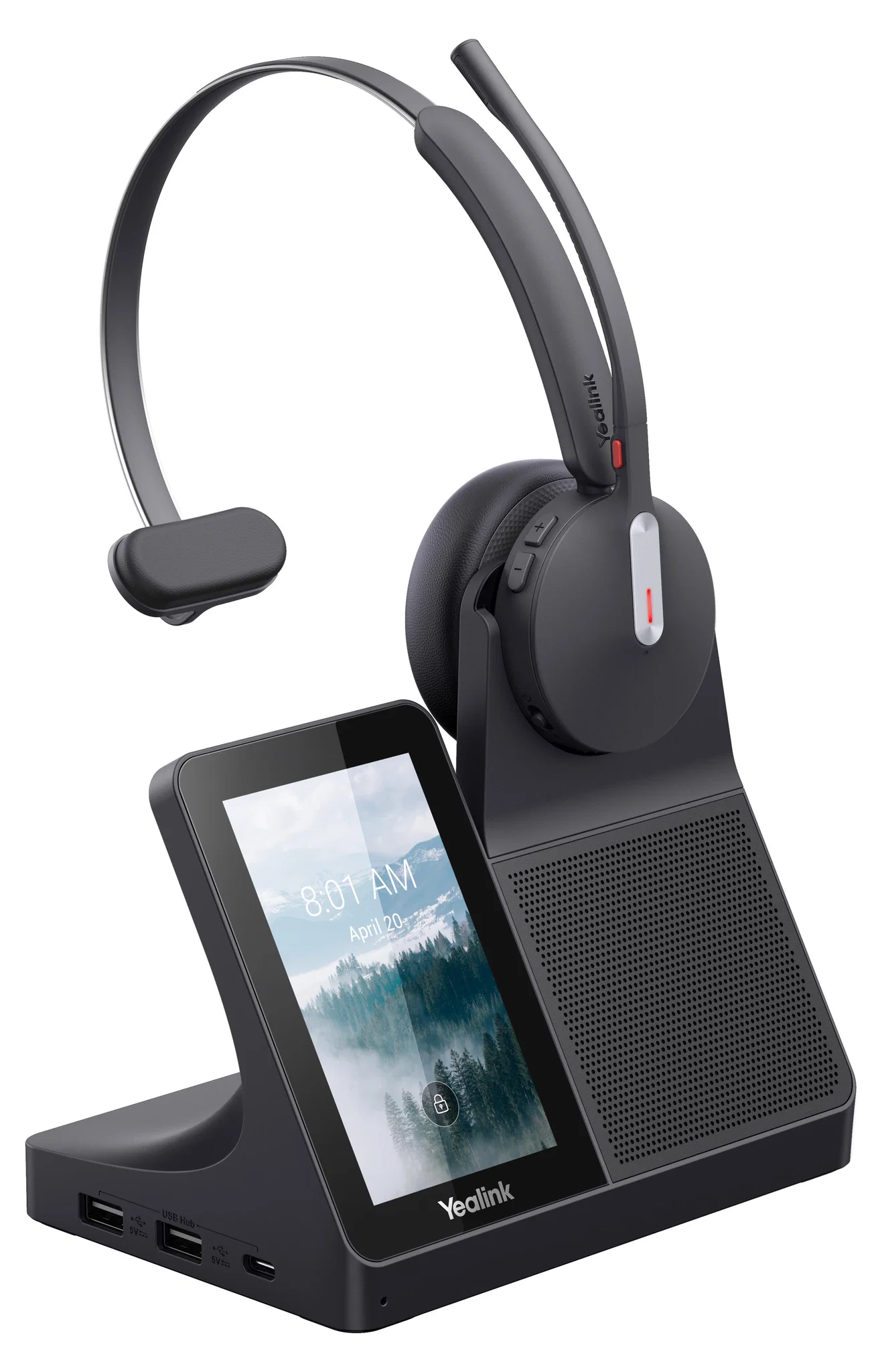 Yealink WH64 Workstation Mono on-ear hörlurar 1208737