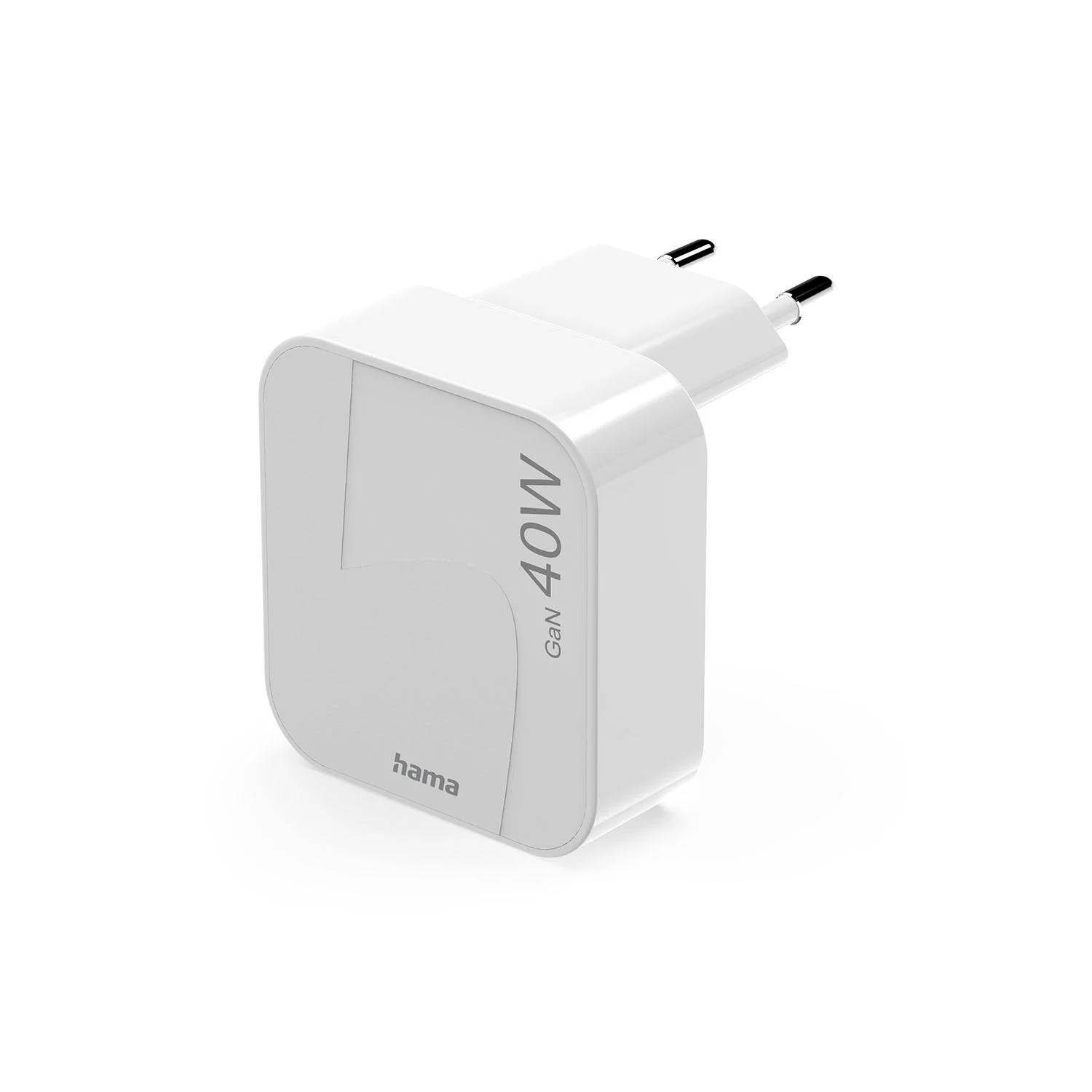 Hama 201955 Snabb Vikbar Mini Laddare 2xUSB-C GaN PD 40W