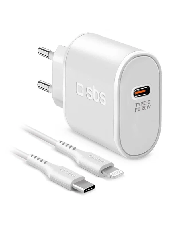 SBS TETRKITPD20LIGW med USB-C till Lightning-kabel 20W
