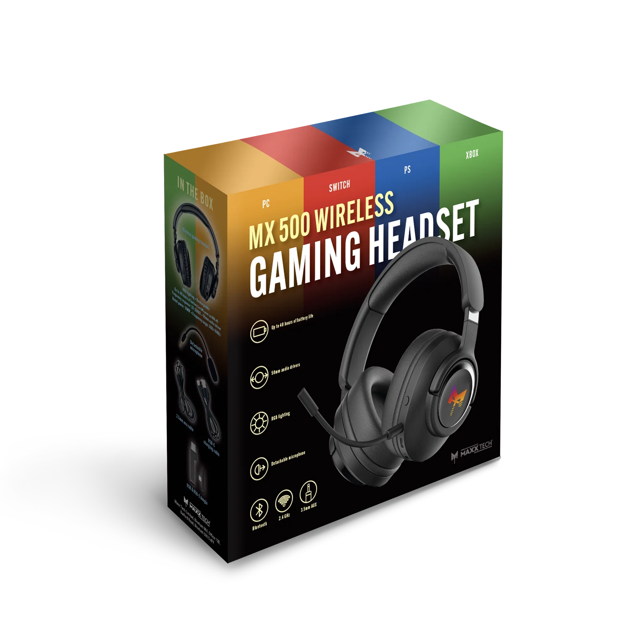 MAXX TECH MX500 trådlöst gamingheadset
