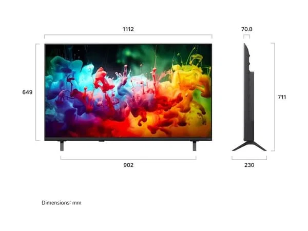 LG 50" 4K Ultra HD QNED Mini-LED AI Smart TV - 50QNED70B3C.AEU