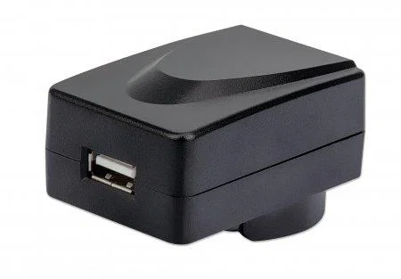 Manhattan 102155 Mains USB-A Mobilenhetsladdare med UK/EU/USA-adaptrar Telefonladdare 5W